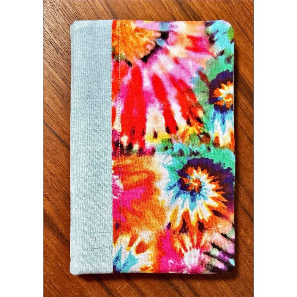 Handmade Tie-Dye & Denim Fabric Notebook Pad Cover 6"x 9.5"